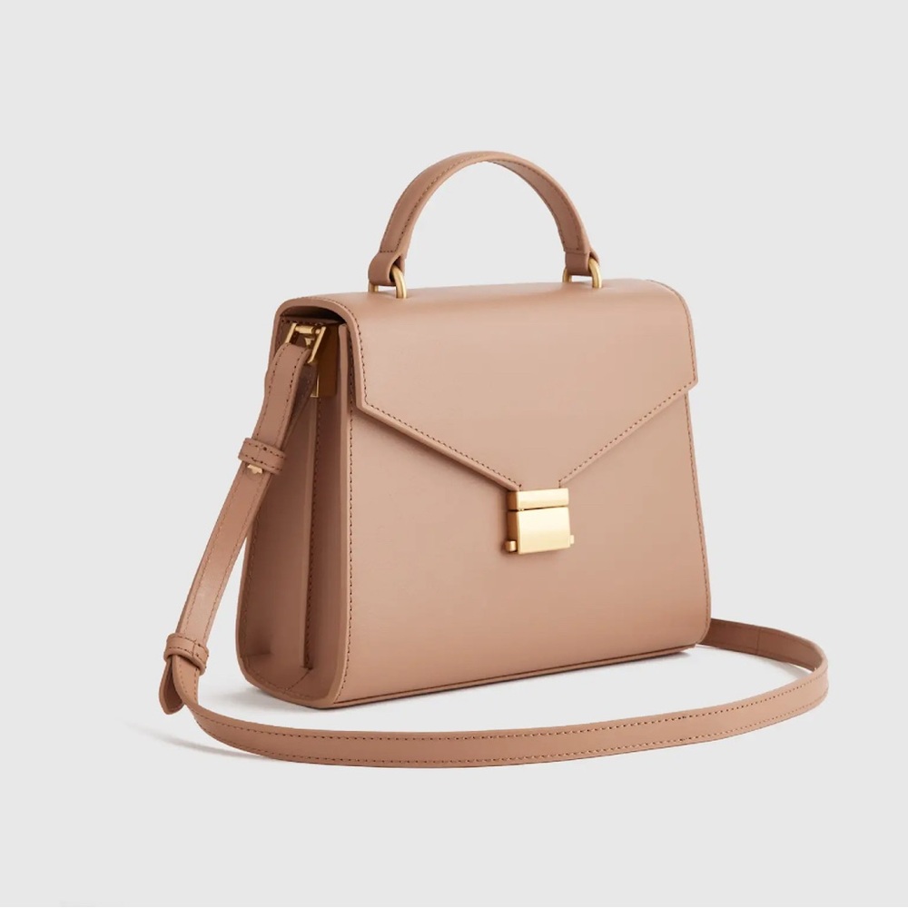 NWOT Quince Italian Leather Top Handle Crossbody Satchel
